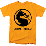 Mortal Kombat Xi Dragon Logo Mens T Shirt Gold Officially Licensed - POPvault