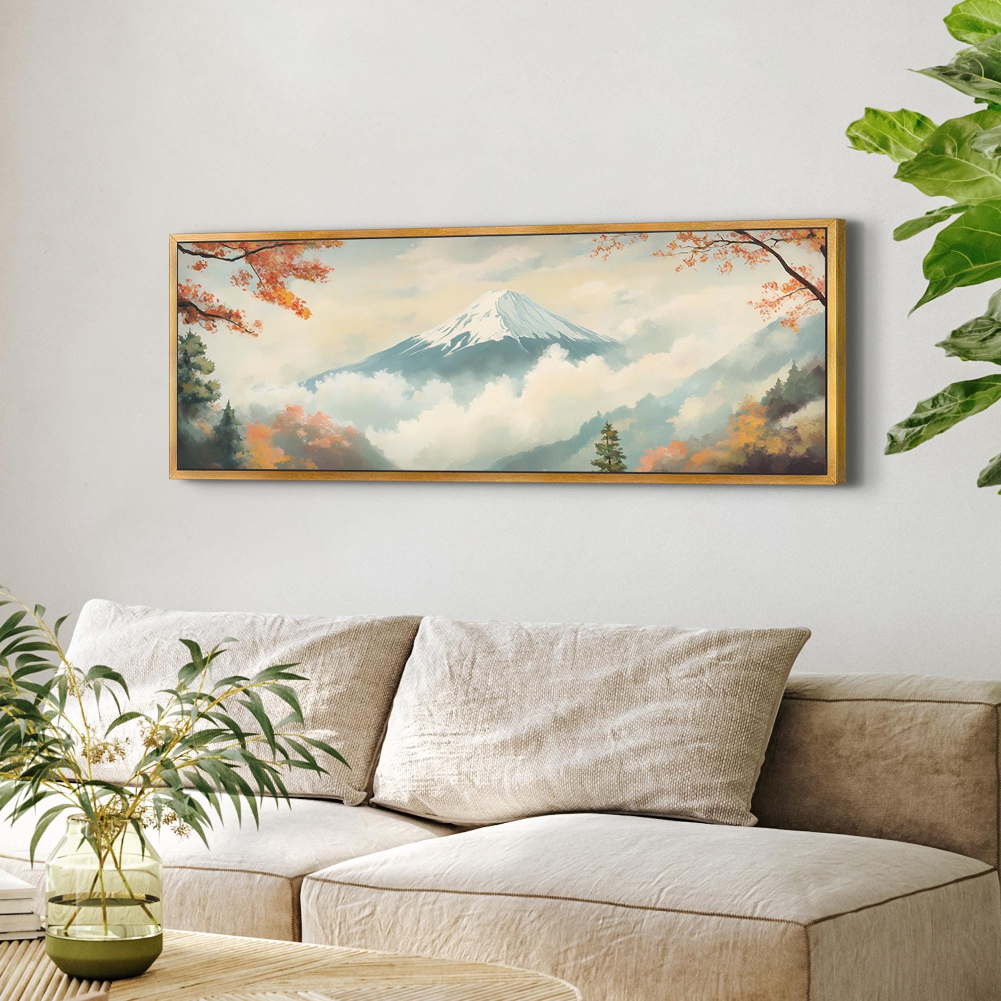 Mount Fuji At Autumn Print Canvas Art - POPvault