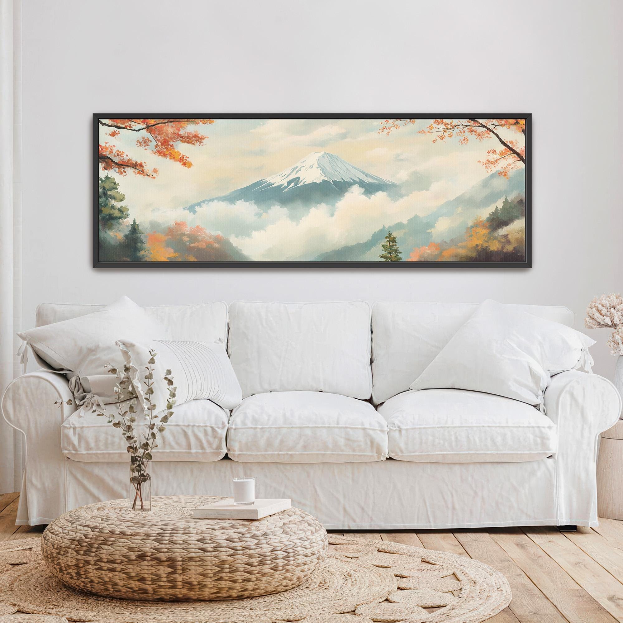 Mount Fuji At Autumn Print Canvas Art - POPvault