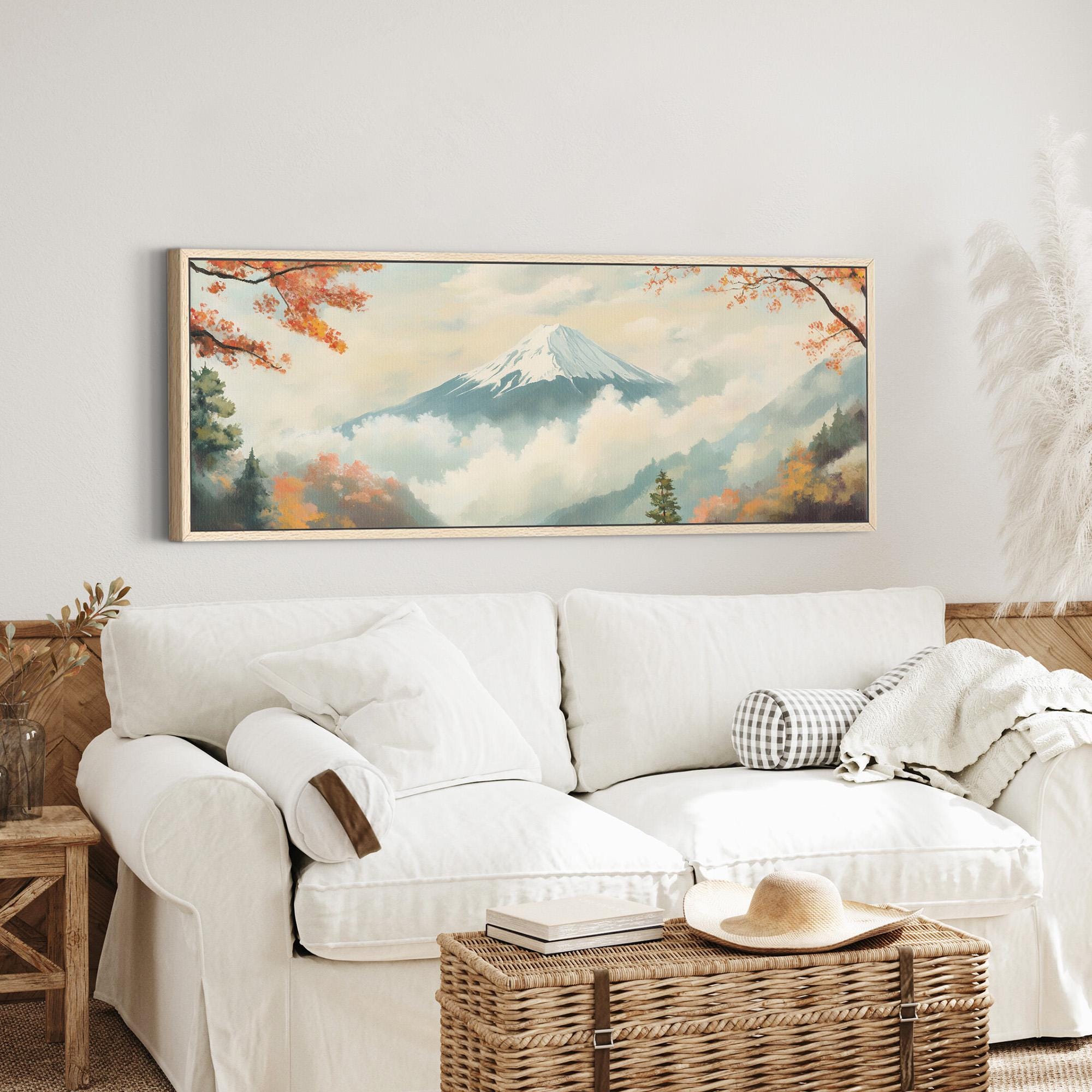 Mount Fuji At Autumn Print Canvas Art - POPvault