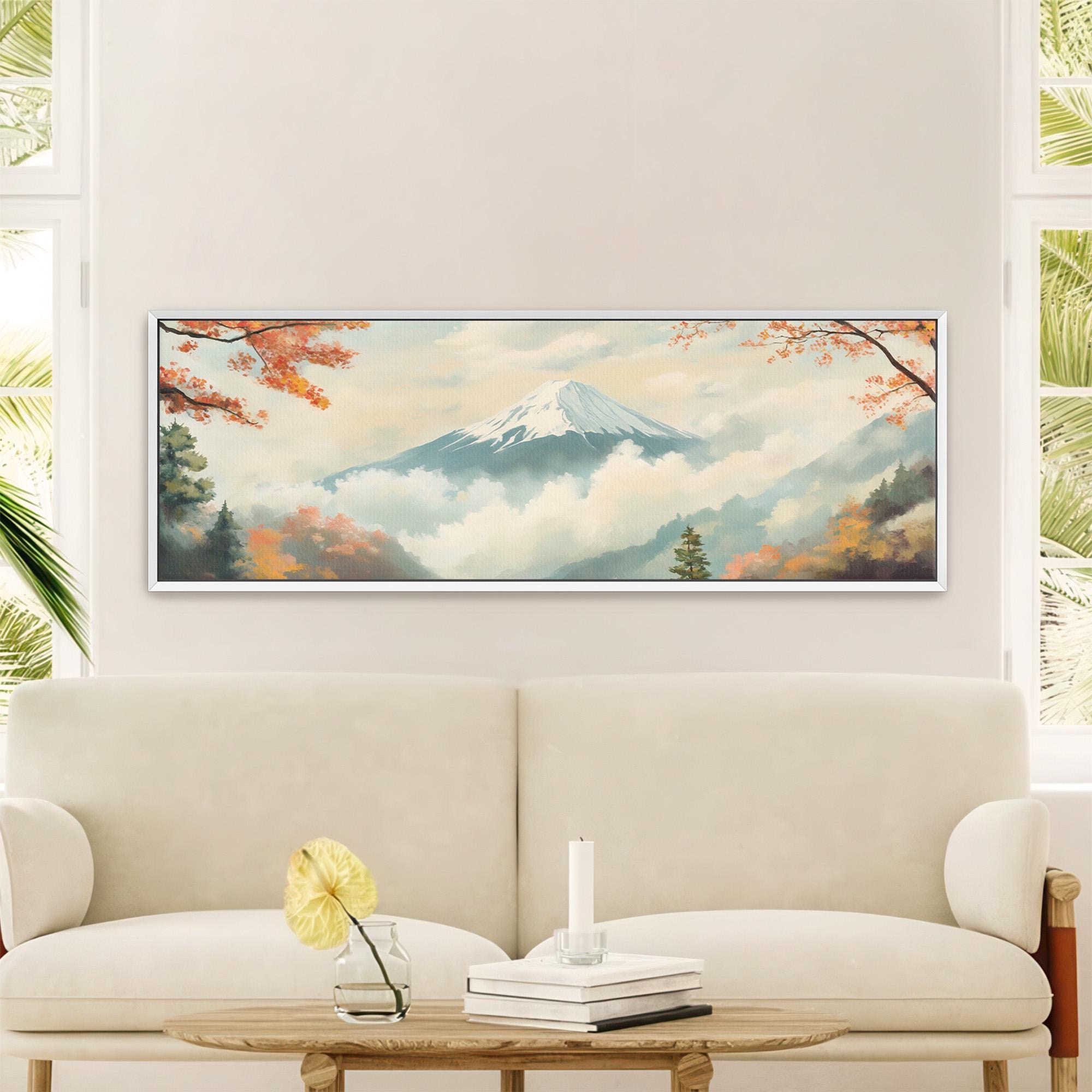Mount Fuji At Autumn Print Canvas Art - POPvault