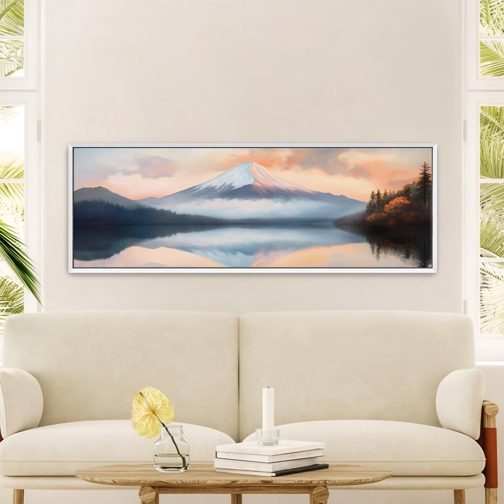 Mount Fuji At Sunset Art Canvas Art - POPvault