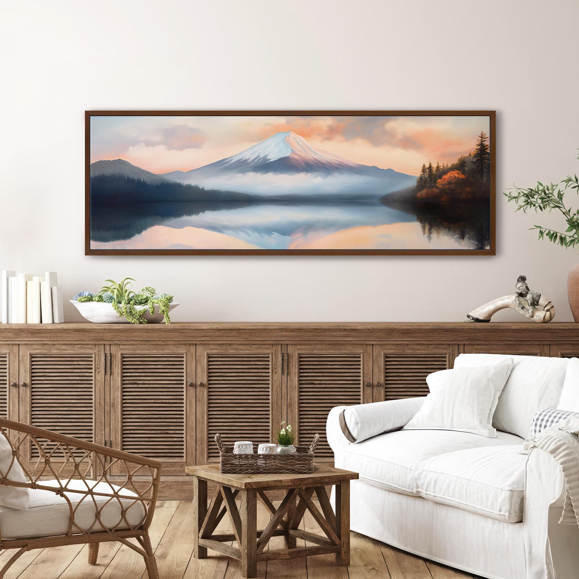 Mount Fuji At Sunset Art Canvas Art - POPvault