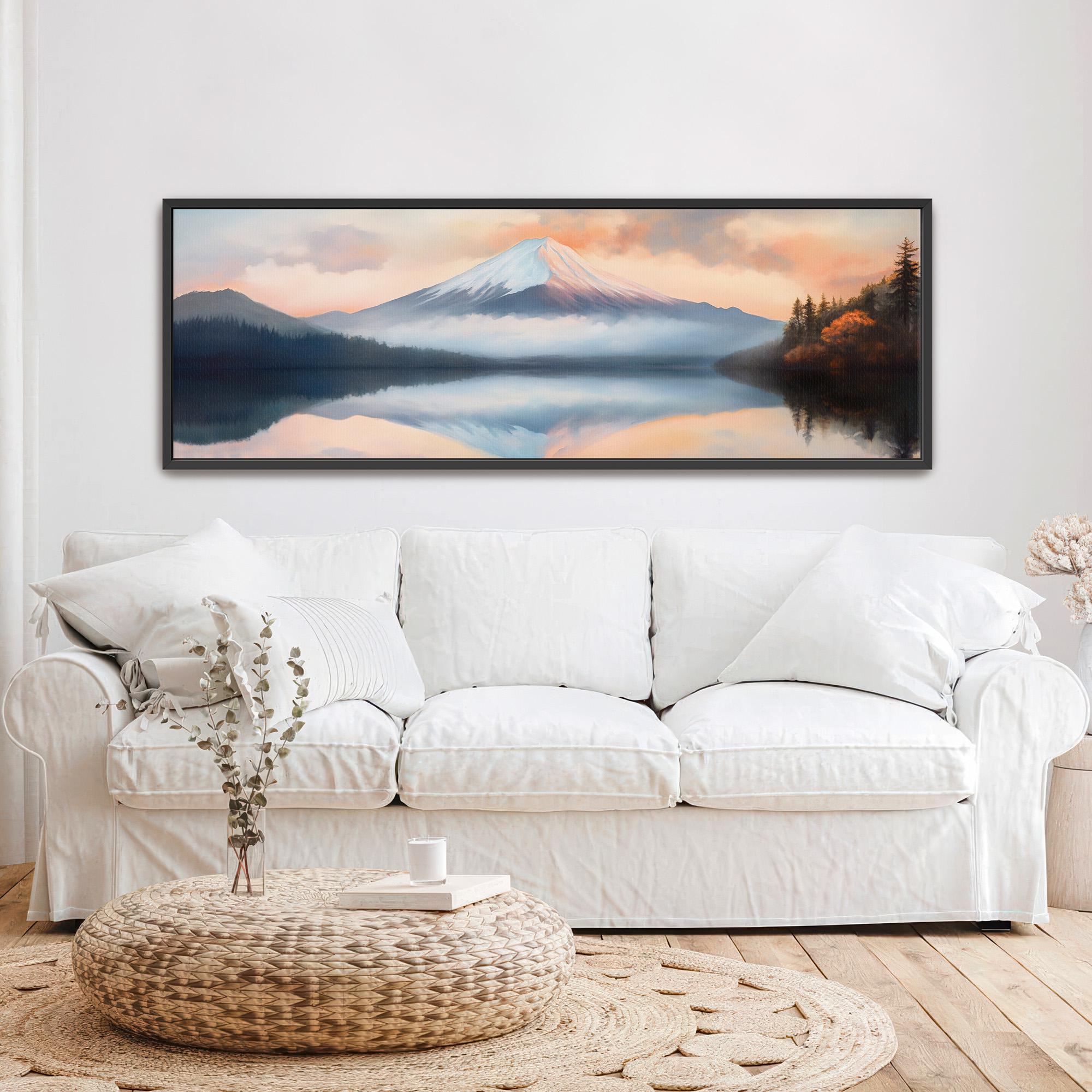 Mount Fuji At Sunset Art Canvas Art - POPvault