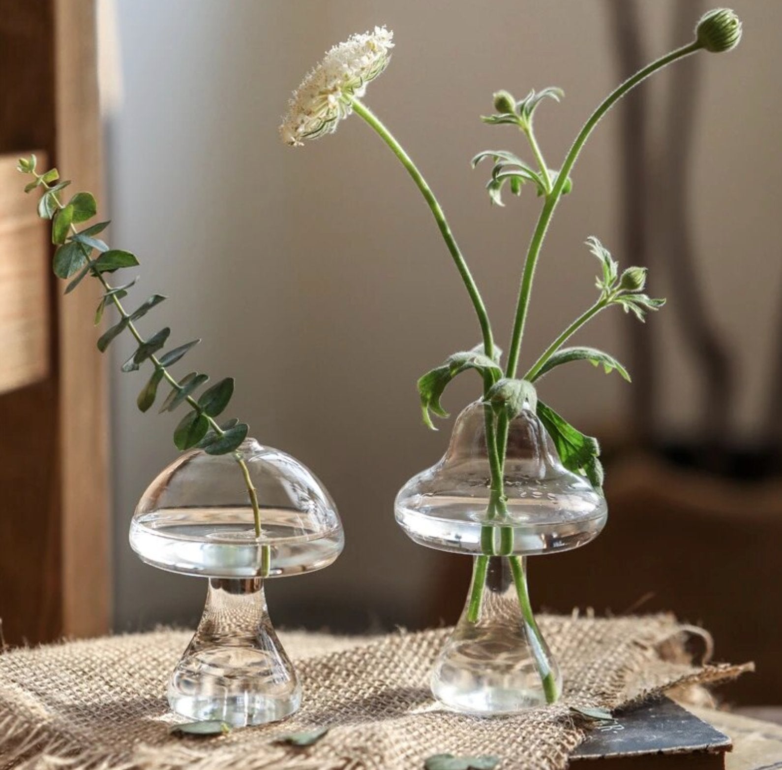 Mushroom Glass Vase Set of 2 or Singles - POPvault