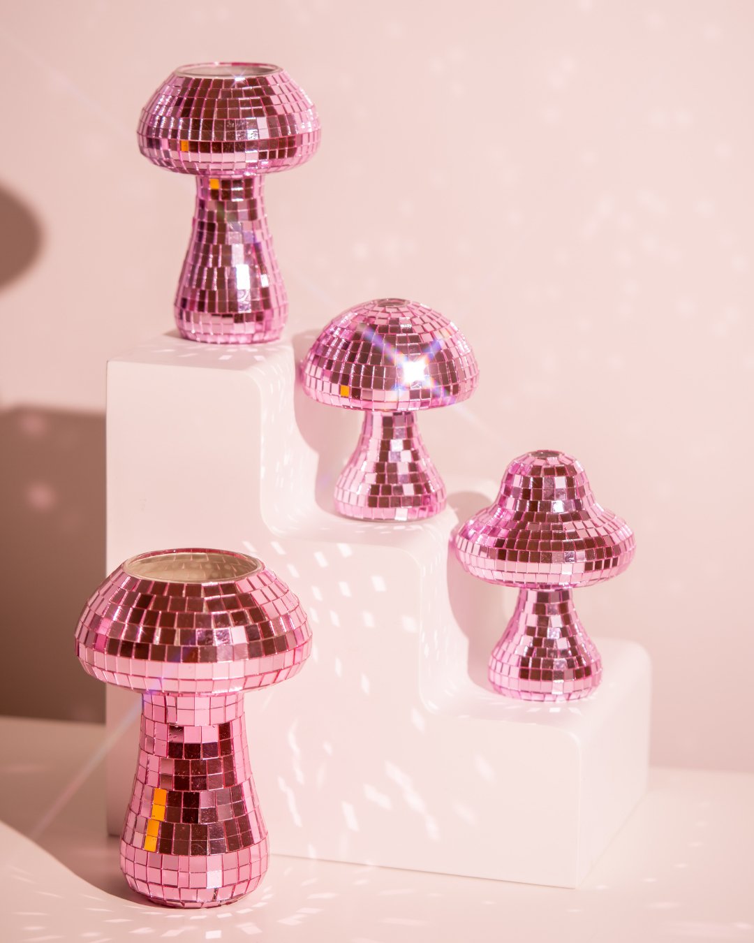 Mushroom Handmade Disco Vase - Pink - POPvault