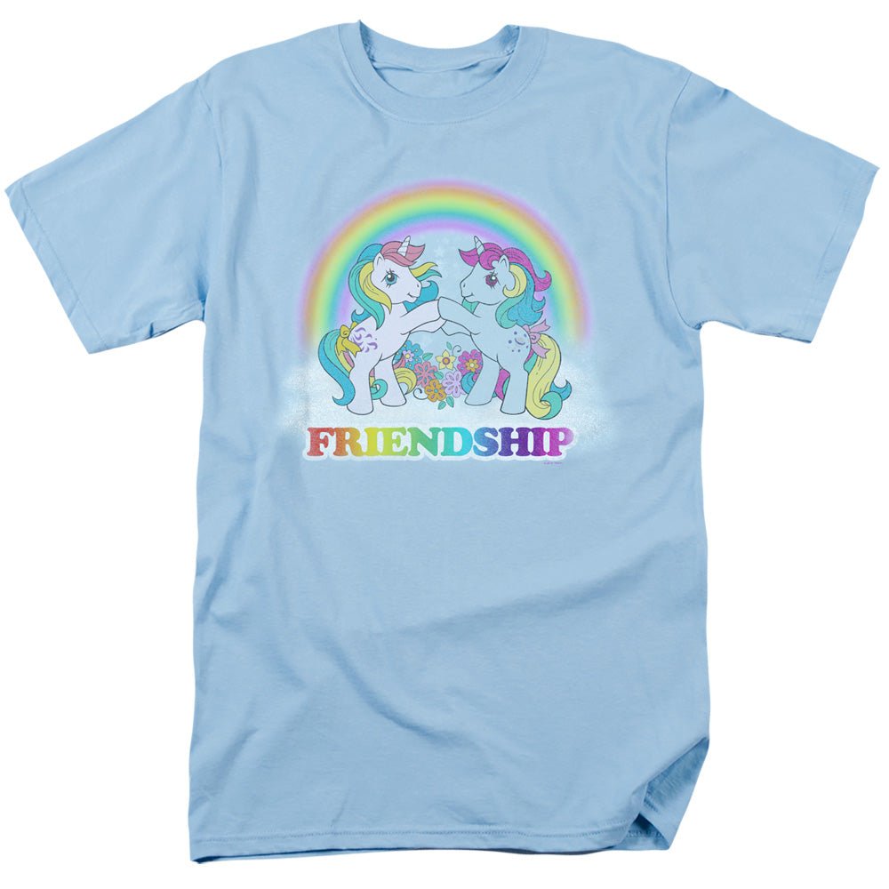 My Little Pony Retro Friendship Mens T Shirt Light Blue Officially Licensed - POPvault