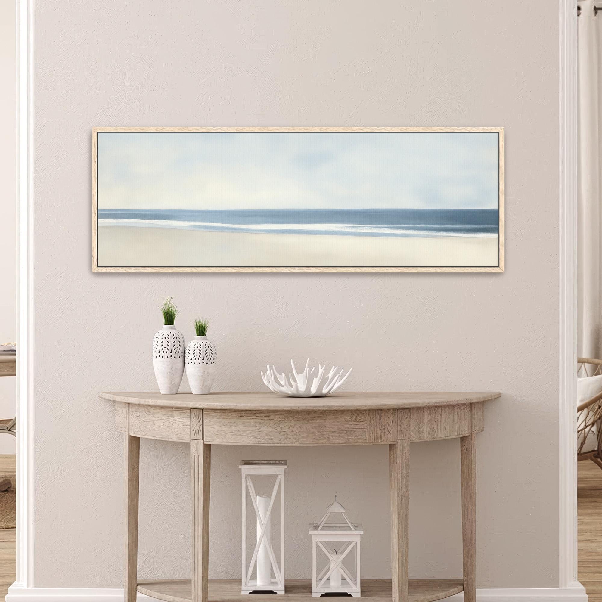 Neutral Ocean Canvas Art Print - POPvault