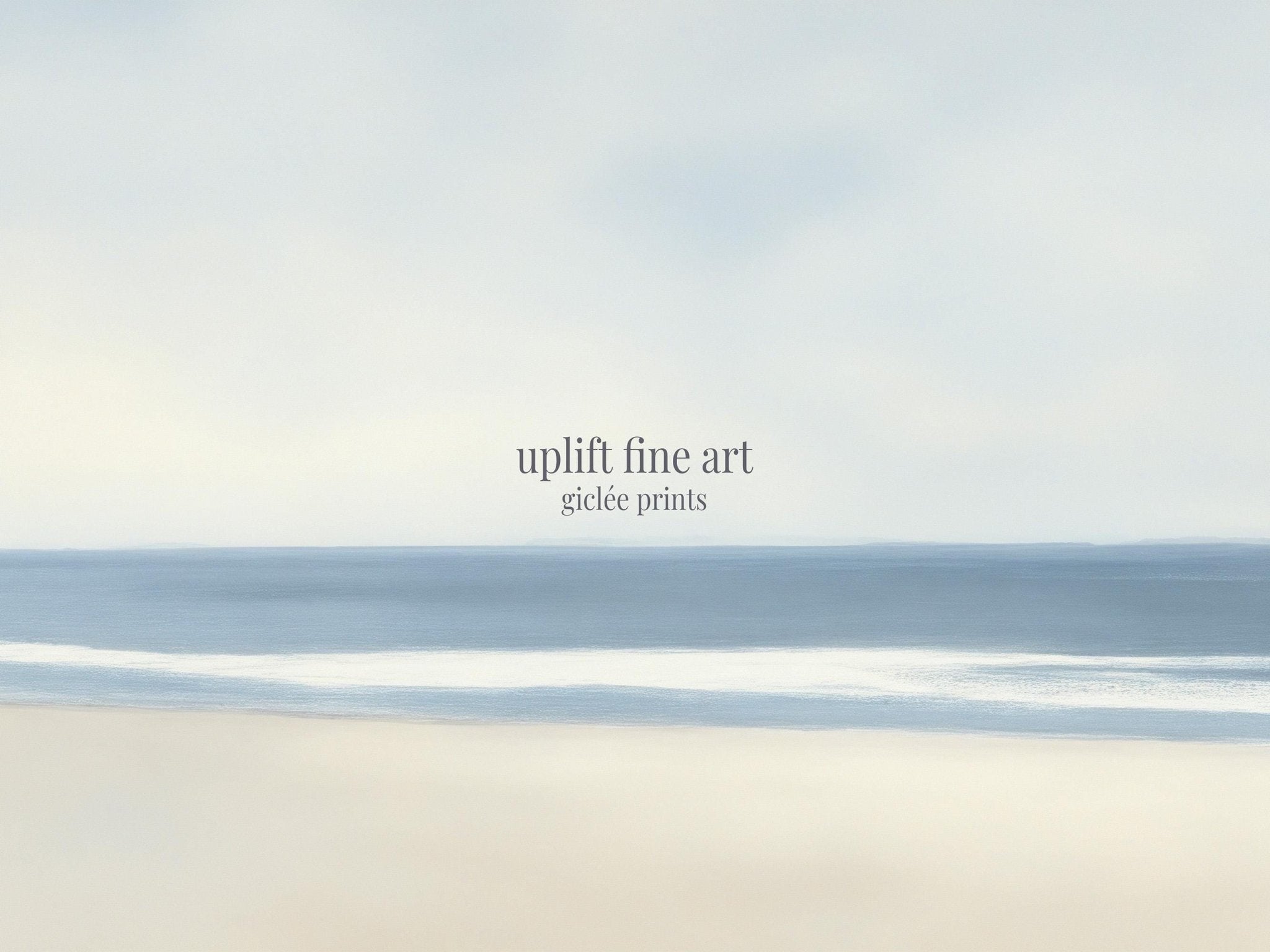 Neutral Ocean Canvas Art Print - POPvault