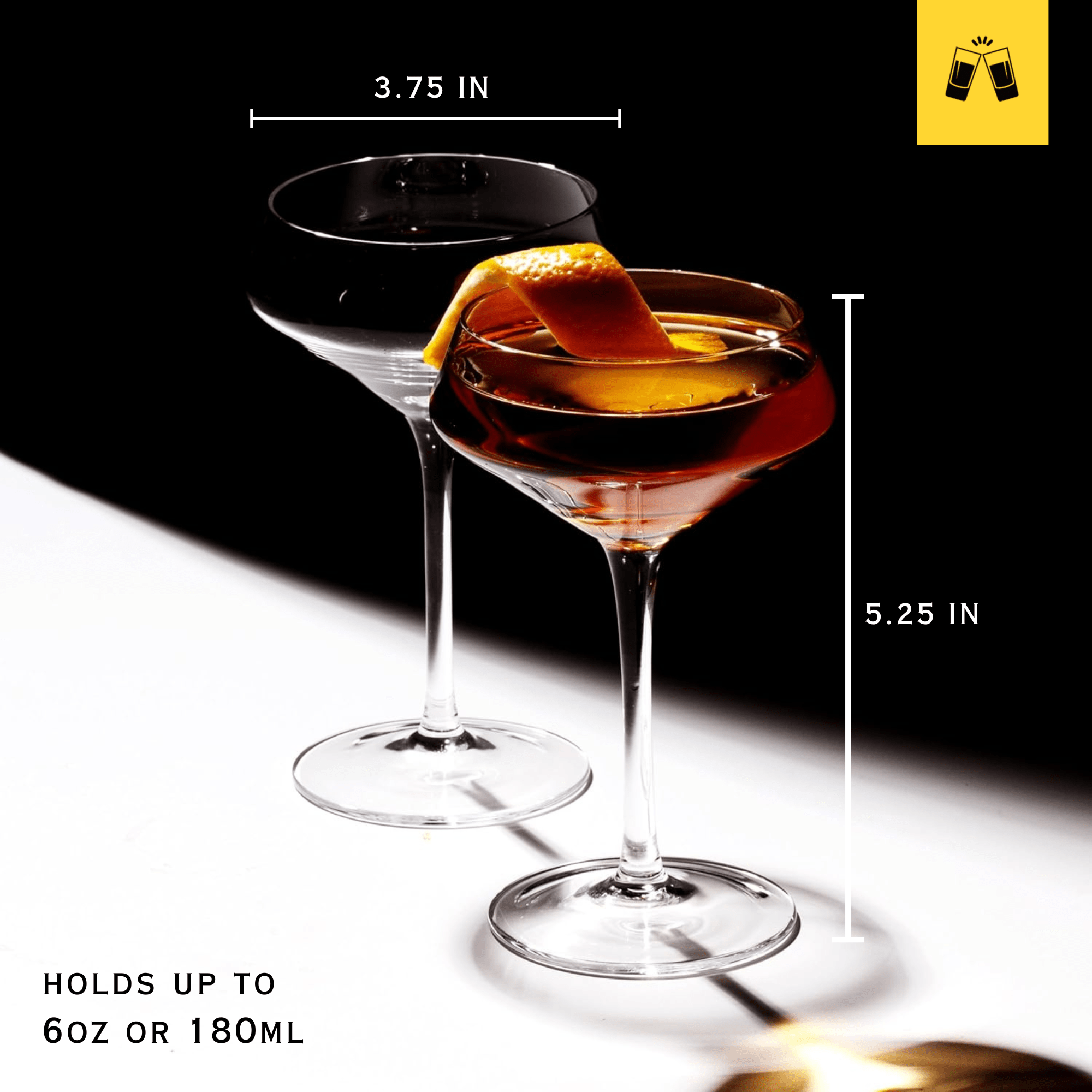 Nick And Nora Glass 6oz - (Set of 2, 4, or 6) - POPvault