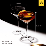 Nick And Nora Glass 6oz - (Set of 2, 4, or 6) - POPvault