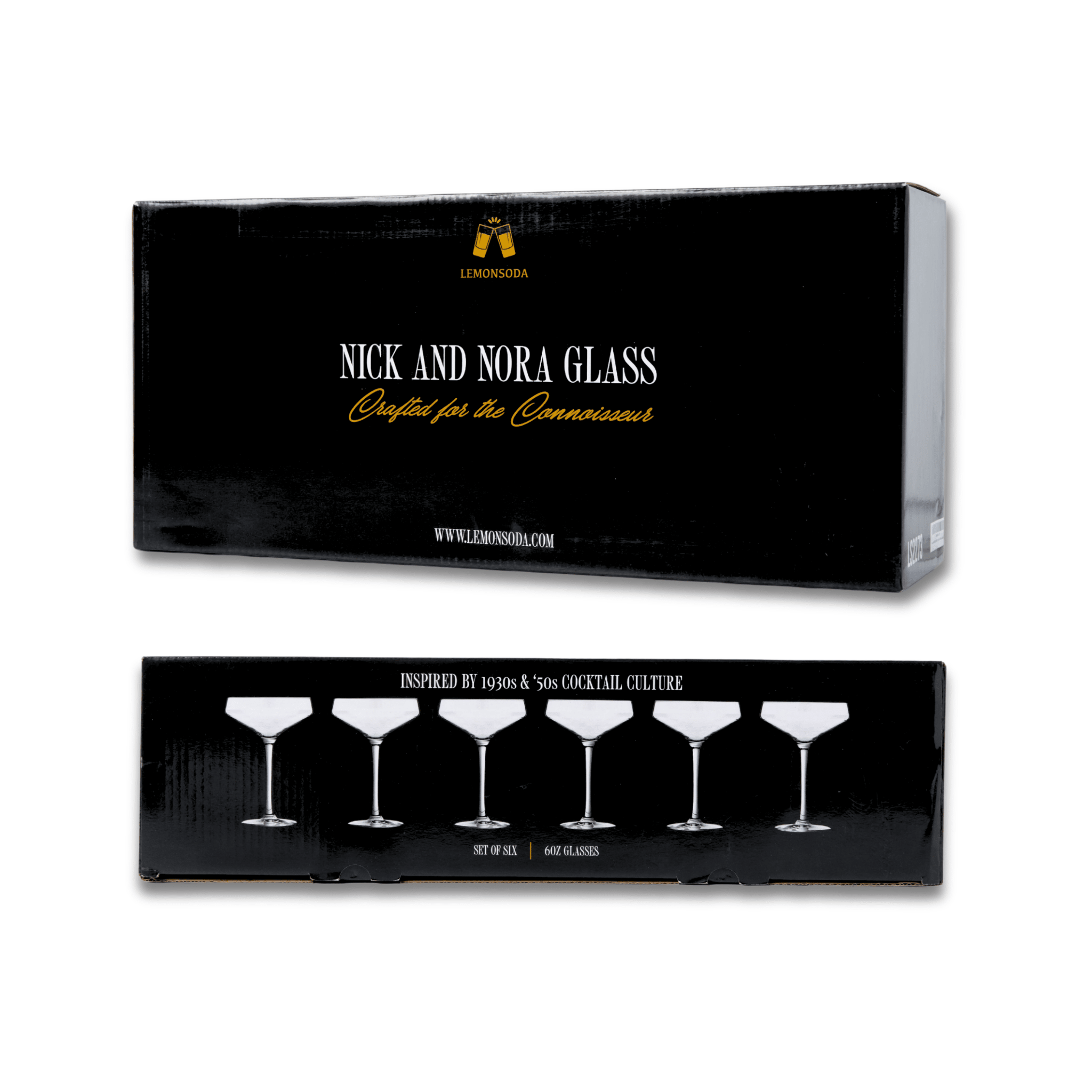 Nick And Nora Glass 6oz - (Set of 2, 4, or 6) - POPvault