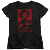 Nightmare On Elm Street Never Sleep Again Womens T Shirt Black Officially Licensed - POPvault