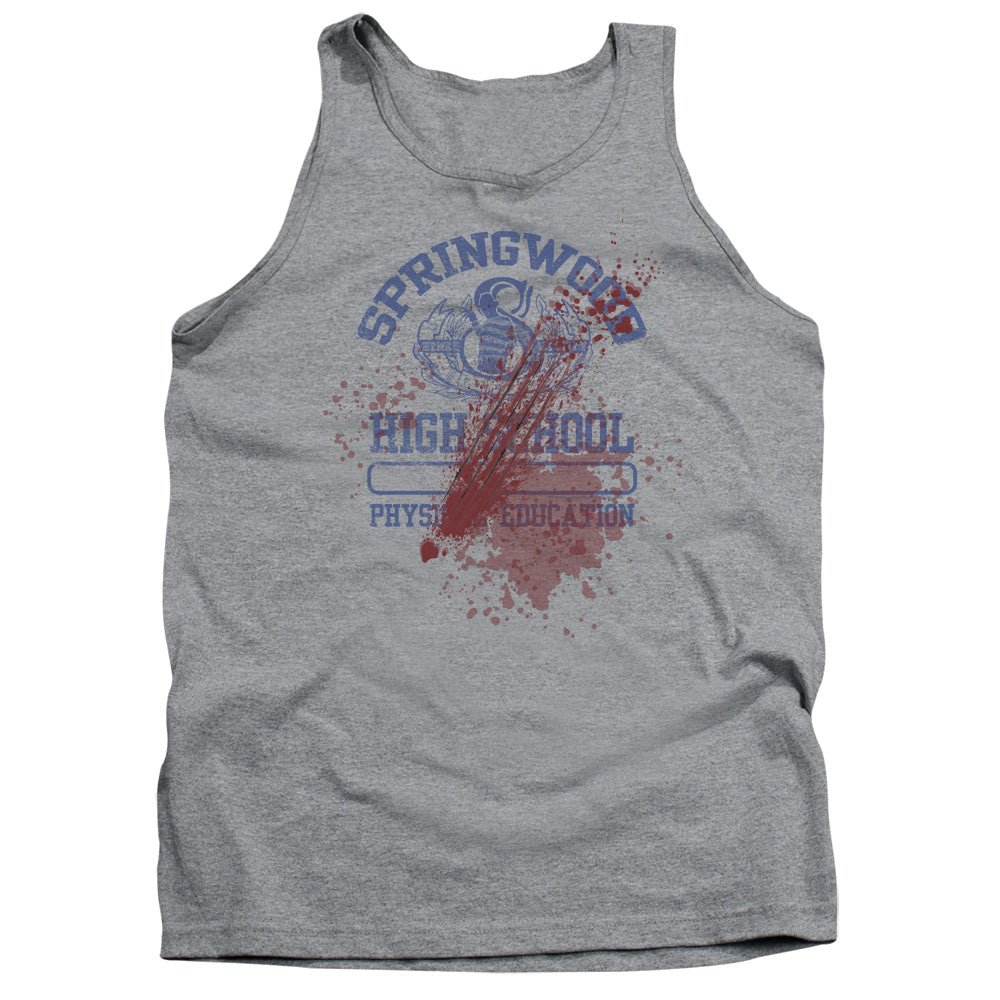 Nightmare On Elm Street Springwood High Victim Mens Tank Top Shirt Athletic Heather Officially Licensed - POPvault