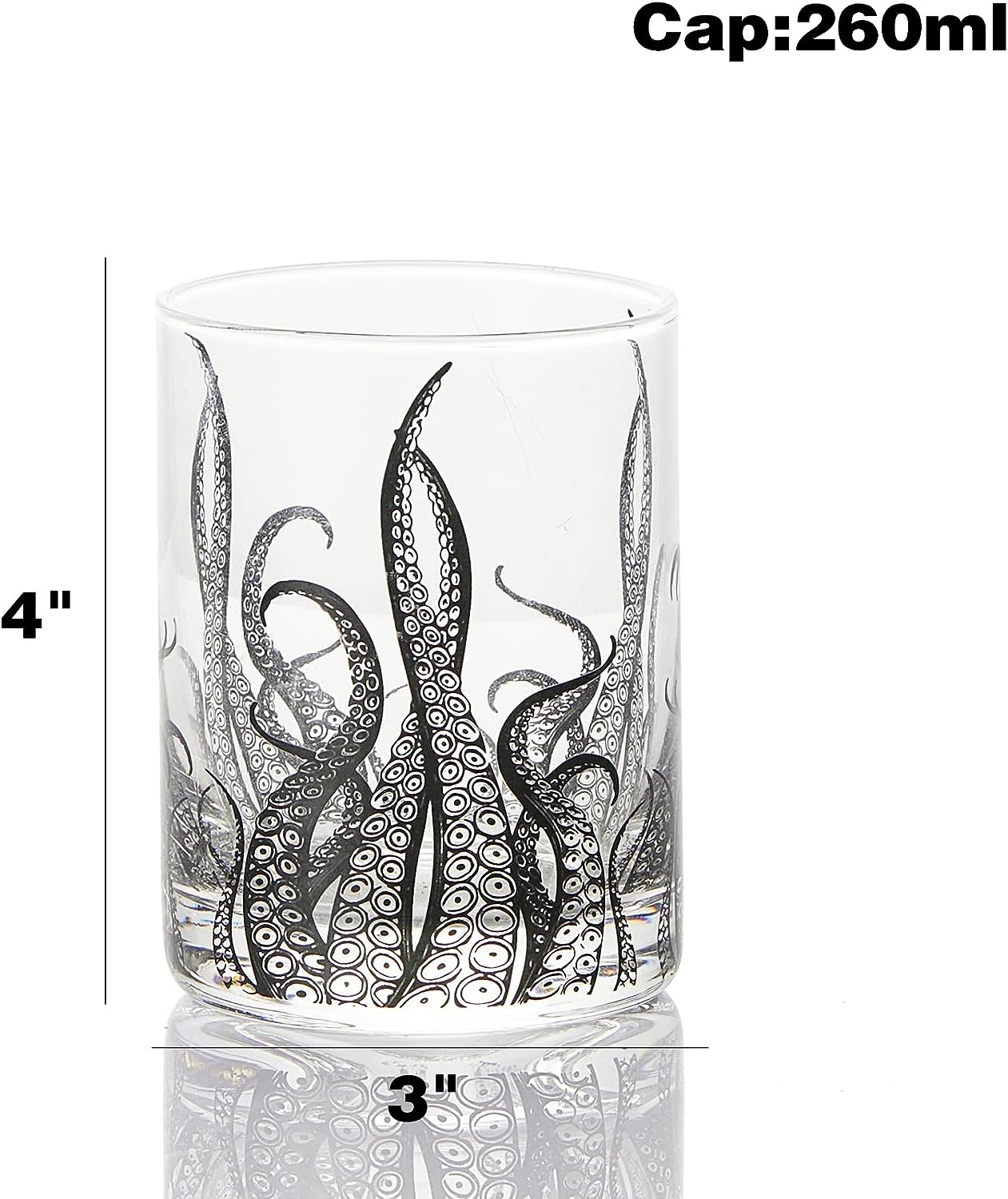 Octopus Tentacle 9 Oz. Whiskey Glasses (Set Of 2) - POPvault