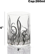 Octopus Tentacle 9 Oz. Whiskey Glasses (Set Of 2) - POPvault