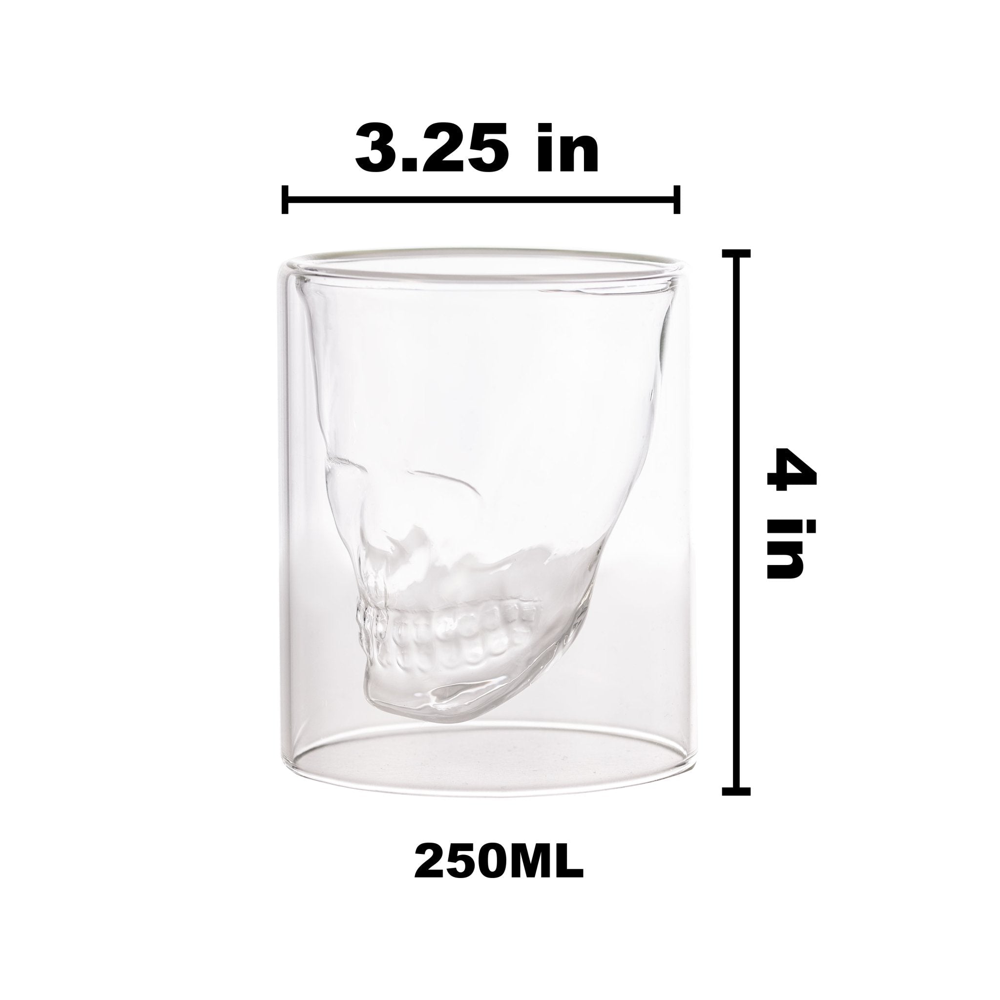 Old Fashioned Skull Glasses 8.5oz - POPvault