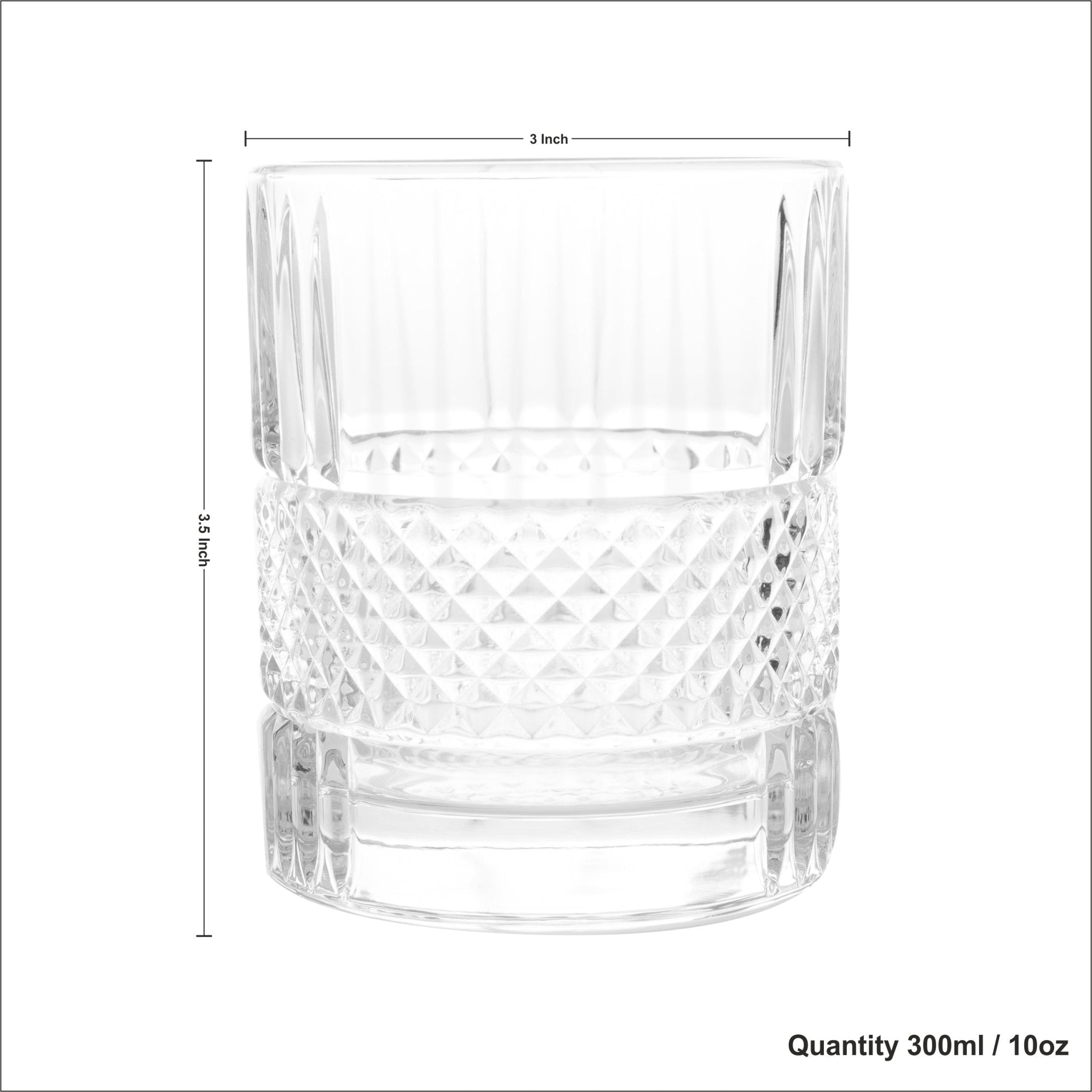 Old Fashioned Vintage Whiskey Glass - 10oz - POPvault