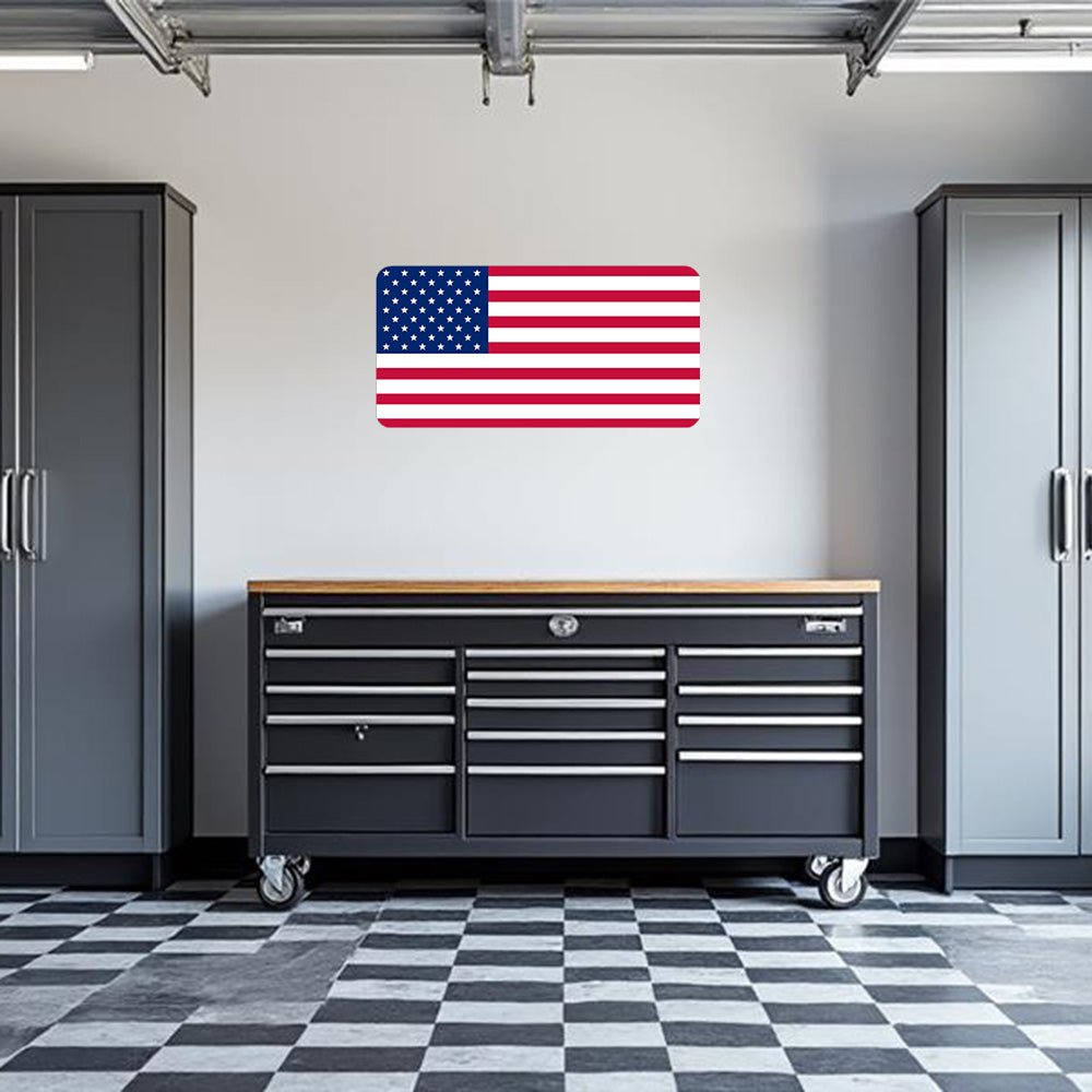 Old Glory Garage Wall Decal - POPvault