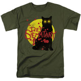 Pet Sematary Graphic Cat Mens T Shirt Military Green Officially Licensed - POPvault
