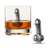 Phallus Whiskey Stainless Steel Chiller With Suction Cup Bottom - POPvault