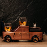 Pickup Truck 500 ml Whiskey Decanter With Two 12 Oz. Route 66 Glasses - POPvault