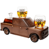 Pickup Truck 500 ml Whiskey Decanter With Two 12 Oz. Route 66 Glasses - POPvault