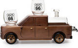 Pickup Truck 500 ml Whiskey Decanter With Two 12 Oz. Route 66 Glasses - POPvault