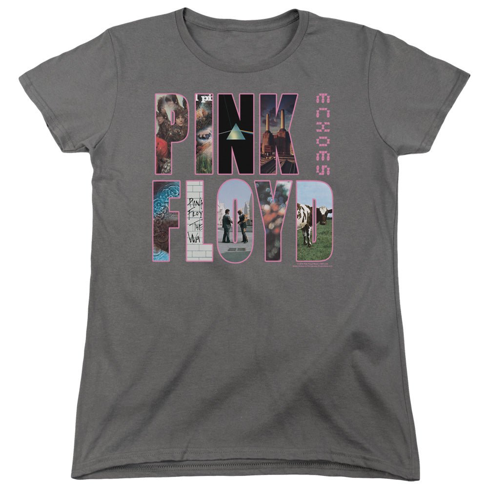 Pink Floyd Cover Womens T Shirt Charcoal - POPvault