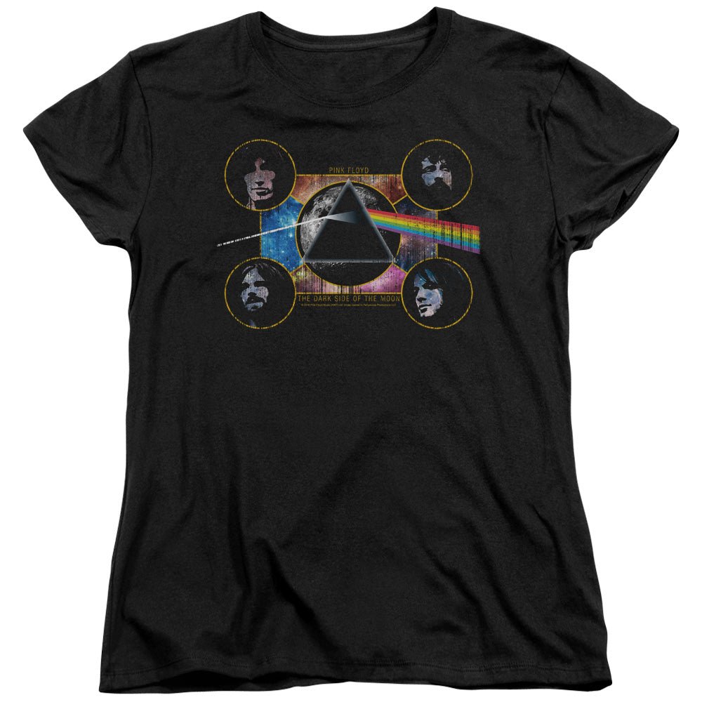 Pink Floyd Dark Side Heads Womens T Shirt Black - POPvault