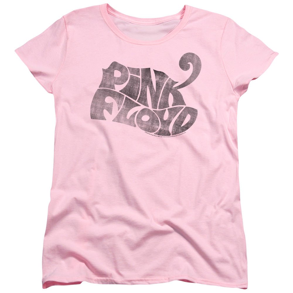 Pink Floyd Pink Logo Womens T Shirt Pink - POPvault