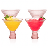 Pink Hobnail Martini Glasses - Embossed Martini Glasses - 9oz - POPvault