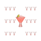 Pink Hobnail Martini Glasses - Embossed Martini Glasses - 9oz - POPvault