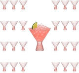 Pink Hobnail Martini Glasses - Embossed Martini Glasses - 9oz - POPvault