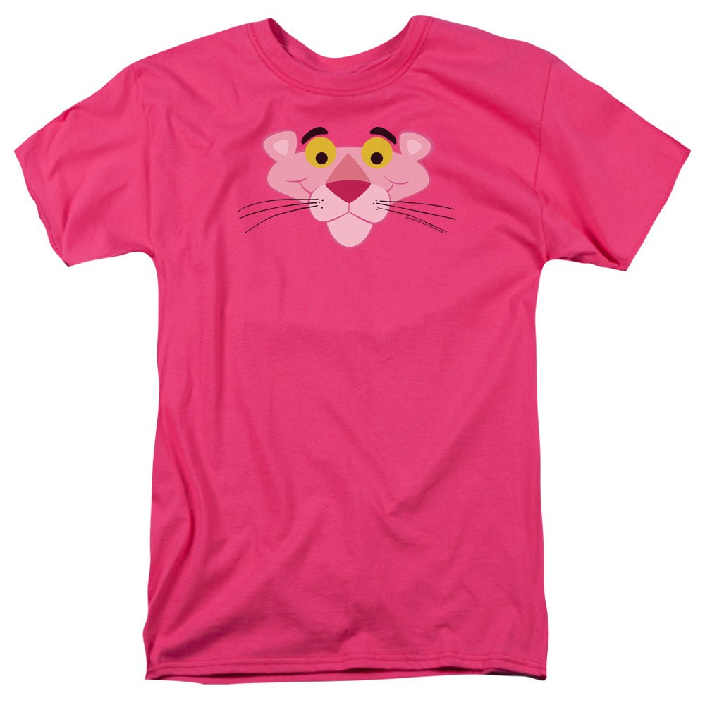Pink Panther Face Mens T Shirt Hot Pink Officially Licensed - POPvault