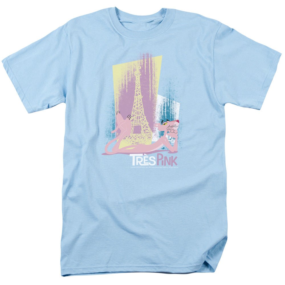 Pink Panther Tres Pink Mens T Shirt Light Blue Officially Licensed - POPvault