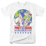 Pinky And The Brain Campaign Mens T Shirt White Officially Licensed - POPvault
