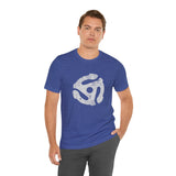POP Culture Classics 45 RPM Vinyl Adapter Unisex Jersey Short Sleeve T-Shirt - POPvault