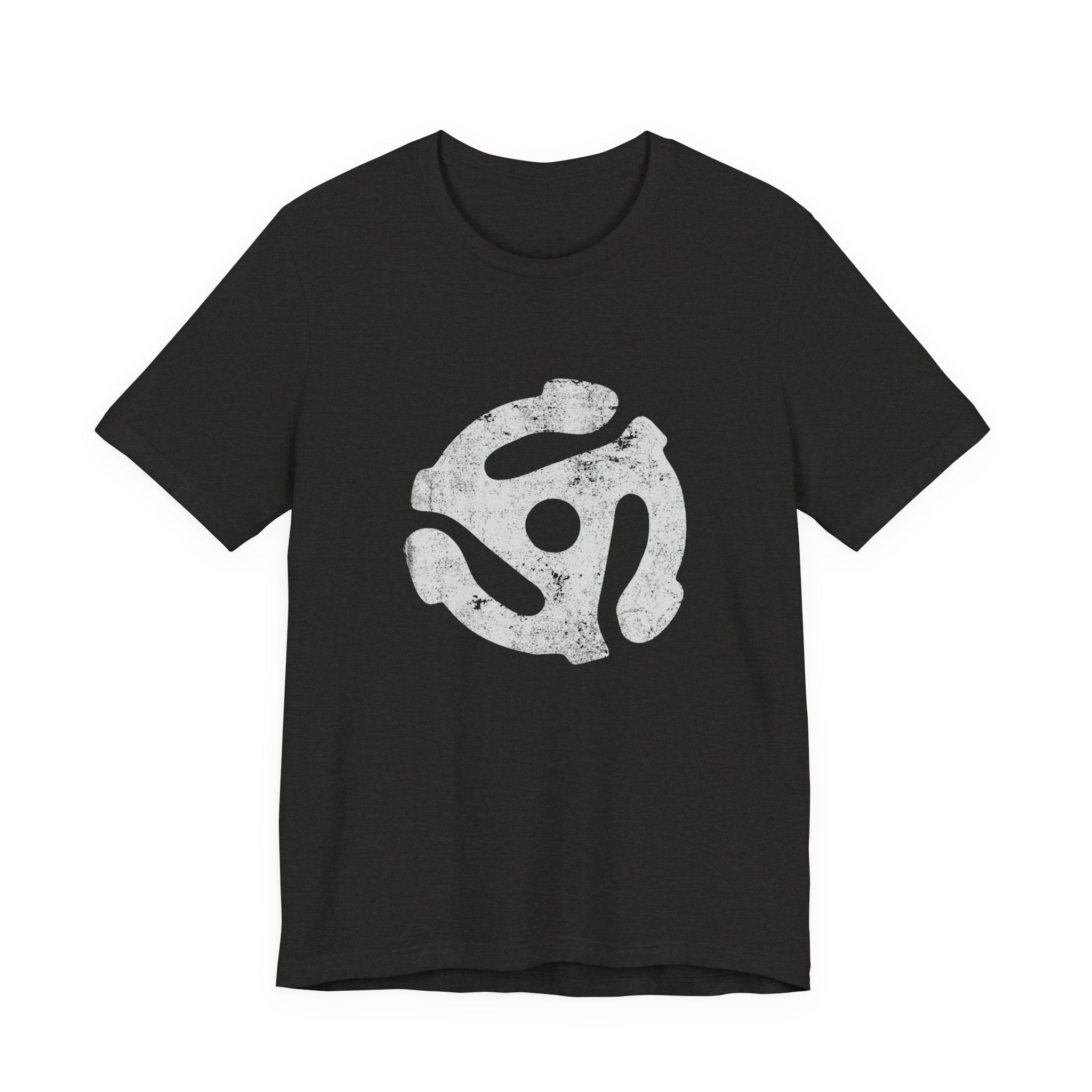 POP Culture Classics 45 RPM Vinyl Adapter Unisex Jersey Short Sleeve T-Shirt - POPvault