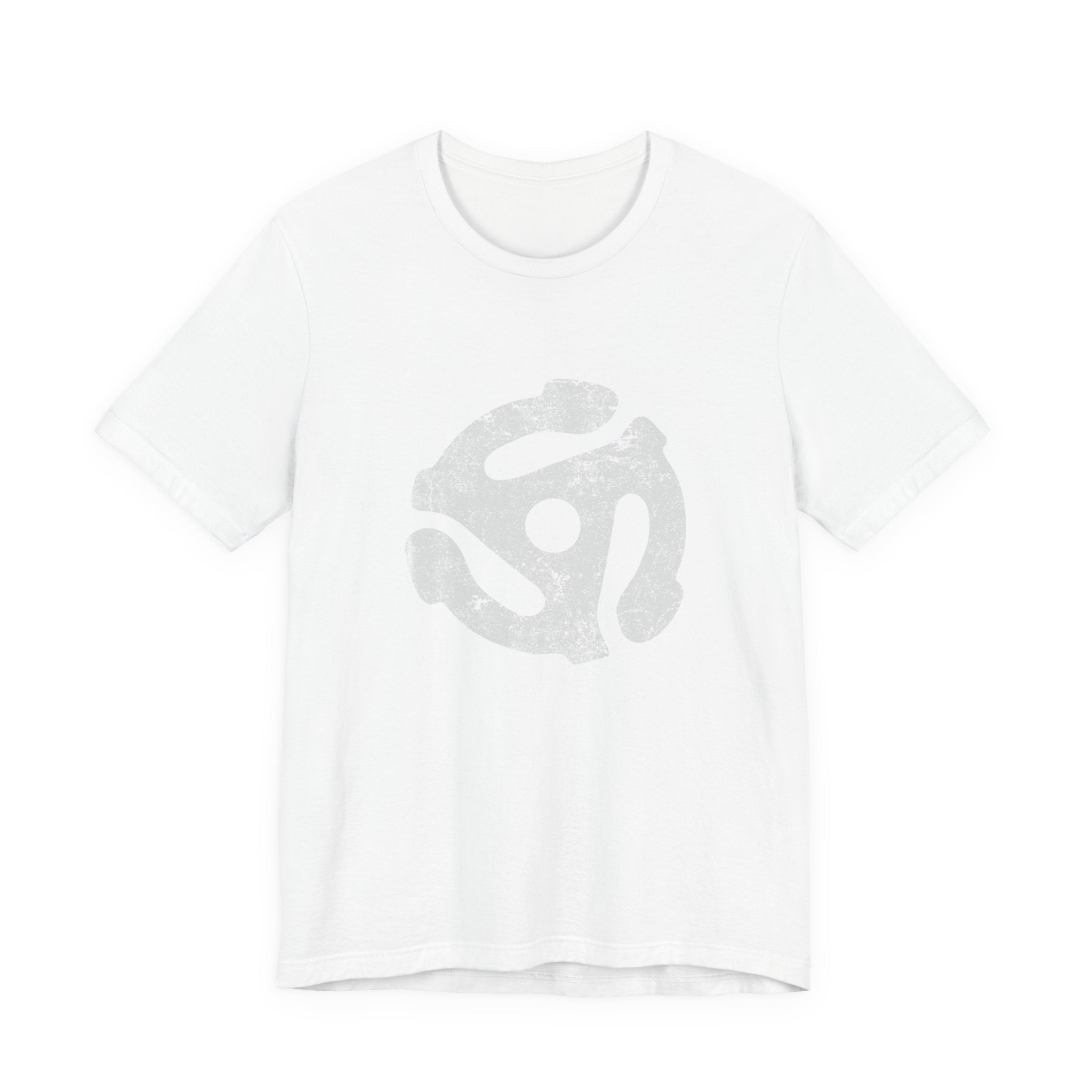 POP Culture Classics 45 RPM Vinyl Adapter Unisex Jersey Short Sleeve T-Shirt - POPvault