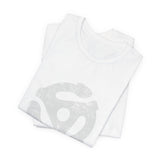 POP Culture Classics 45 RPM Vinyl Adapter Unisex Jersey Short Sleeve T-Shirt - POPvault