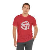 POP Culture Classics 45 RPM Vinyl Adapter Unisex Jersey Short Sleeve T-Shirt - POPvault
