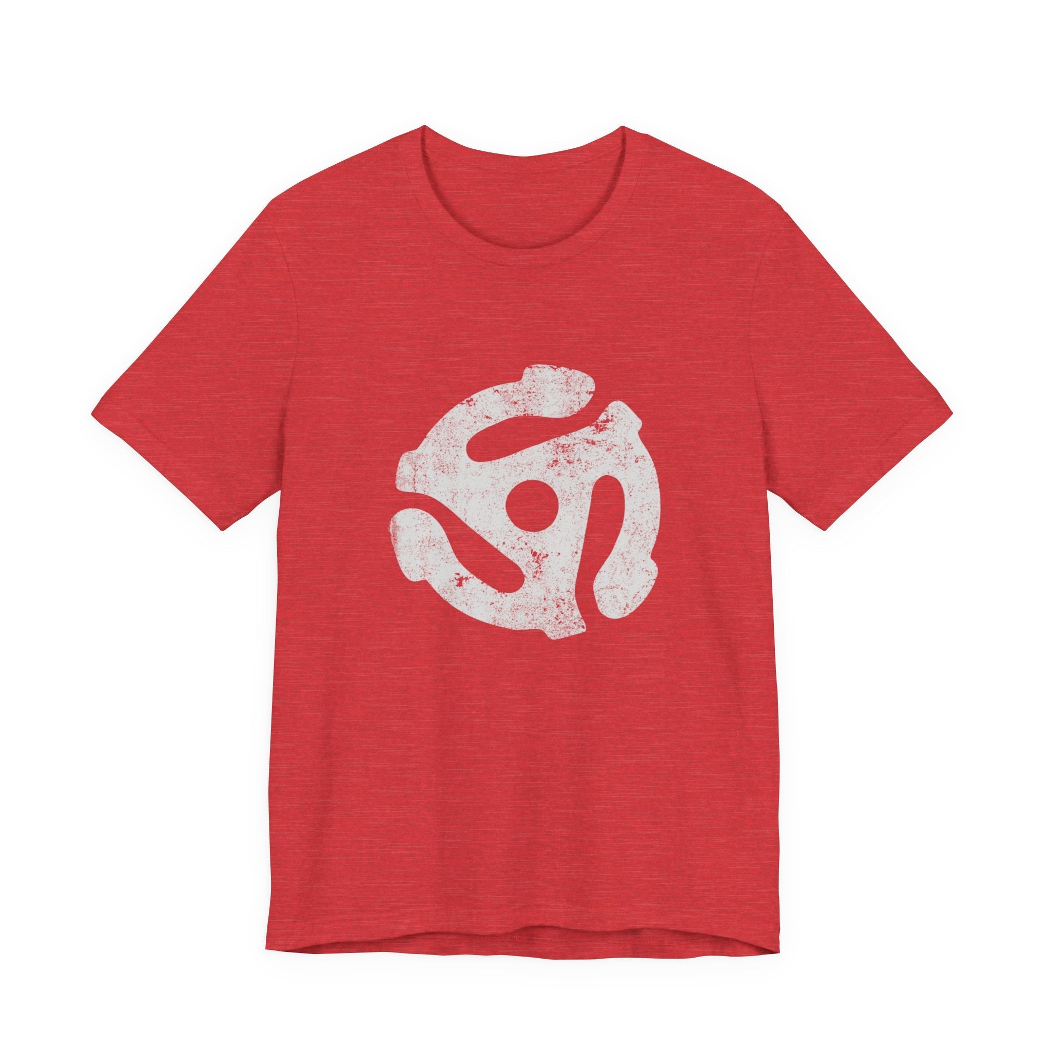 POP Culture Classics 45 RPM Vinyl Adapter Unisex Jersey Short Sleeve T-Shirt - POPvault