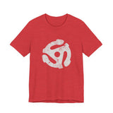 POP Culture Classics 45 RPM Vinyl Adapter Unisex Jersey Short Sleeve T-Shirt - POPvault
