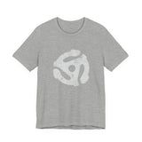 POP Culture Classics 45 RPM Vinyl Adapter Unisex Jersey Short Sleeve T-Shirt - POPvault