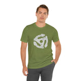POP Culture Classics 45 RPM Vinyl Adapter Unisex Jersey Short Sleeve T-Shirt - POPvault
