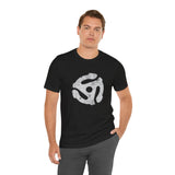 POP Culture Classics 45 RPM Vinyl Adapter Unisex Jersey Short Sleeve T-Shirt - POPvault