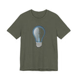 POP Culture Classics Bulb in Blue Unisex Jersey Short Sleeve T-Shirt - POPvault
