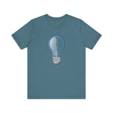 POP Culture Classics Bulb in Blue Unisex Jersey Short Sleeve T-Shirt - POPvault