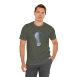 POP Culture Classics Bulb in Blue Unisex Jersey Short Sleeve T-Shirt - POPvault